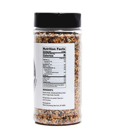 Everything Bagel Seasoning XL 9oz Jar - Sea Salt, Spices, Sesame Seeds, Onion Flakes & Garlic - Gluten Free & Keto - 1 Pack - Buy Online on GoSupps.com