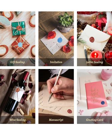 Comealltime Wax Seal Kit with Gift Box  624 Pcs Wax Seal Beads with 2 Pcs Wax Seal Stamps  Sealing Wax Warmer  Wax Seal Metallic Pen  Envelope  Candles  Wax Seal Stamp Kit for Gift and Craft - Buy Online on GoSupps.com