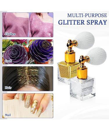 Extra Fine Gold and Silver Glitter Spray - Perfect for Hair, Body, and Face Makeup - Ideal for Rave, Clothes, Nails, and Crafts - Buy Online on GoSupps.com