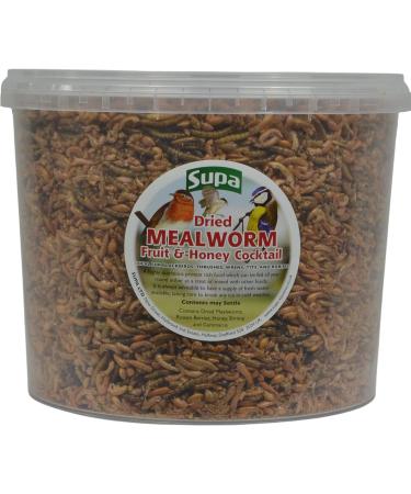 Supa Dried Mealworm Fruit & Honey Cocktail Mix for Wild Birds 3 Litre Bucket - High Energy Protein Rich Treat for Garden Birds - Attract More Birds with Quality Wild Bird Food - Buy Online on GoSupps.com