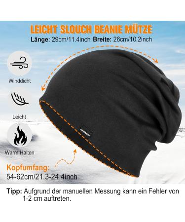 Hasagei Unisex Slouch Beanie Hat - Soft Cotton Chemo Hat for Men & Women - Classic Lightweight Spring & Winter Black Jersey - Buy Online on GoSupps.com