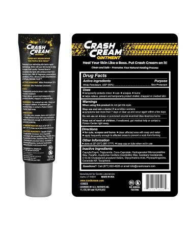 CRASH CREAM Non-Toxic Antibiotic Free Skin Repair for Cuts Scrapes & Burns Supports Natural Active Skin Repair Compare to Triple Antibiotic Ointment Great for First Aid Kit (15g Small Tube) - Buy Online on GoSupps.com