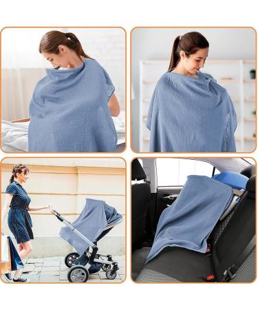 Blue Nursing Cover & Scarf for On-the-Go Moms | 75x95 CM Nursing Apron - Buy Online on GoSupps.com