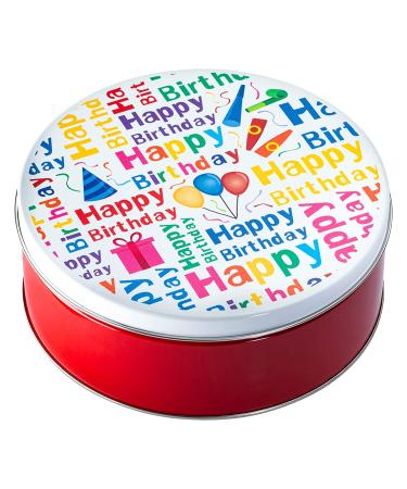 Happy Birthday Cookie Gift Basket Tin - 21 Assorted Hand-Decorated Cookies in 7 Bright Colors - Perfect Birthday Gift for Him, Her, Boys, Girls, Men, Women - Prime Delivery - Buy Online on GoSupps.com
