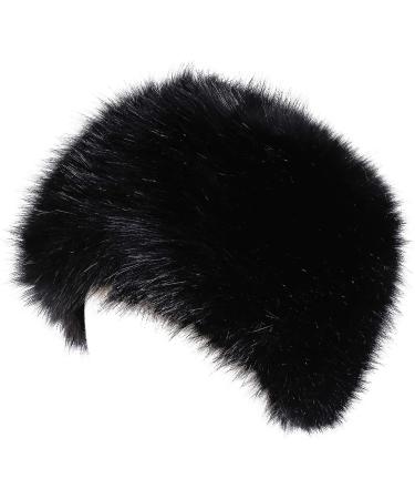 Soul Young Women's Winter Faux Fur Cossak Russian Style Hat in Black - Stylish and Warm Headwear for Cold Weather - Buy Online on GoSupps.com