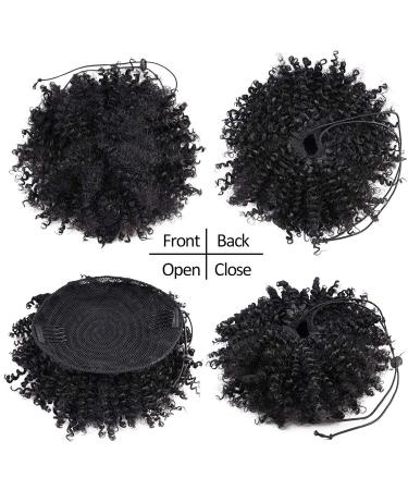 2Pcs Afro Puff Drawstring Ponytail | Kinky Curly Synthetic Hairpiece - Ombre Color for Black Women - Buy Online on GoSupps.com