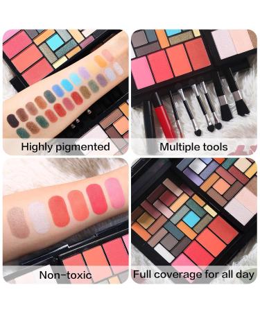 CHARMCODE All-in-One Professional Makeup Gift Kit for Women - 54 Eyeshadows Blush Highlighter Brushes & More - Perfect Christmas Gift - Buy Online on GoSupps.com