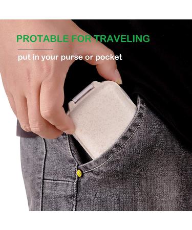 3 Pack Travel Pill Organizer - 8 Compartment Moisture-Proof Pill Case - Portable Daily Medicine Vitamin Holder - Beige+Blue+Green - 3 Count - Buy Online on GoSupps.com