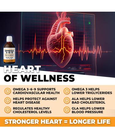 OMEGA 3-6-9 SYNERGY: Organic / Vegan / 225 000MG / 240ml. Organic Omega 3 6 9 With Hemp Oil. Extra Strength + High Potency for Joint Pain / Heart / Brain / Stress / Immune Support. Rich in GLA. Natural Orange Flavour - Buy Online on GoSupps.com