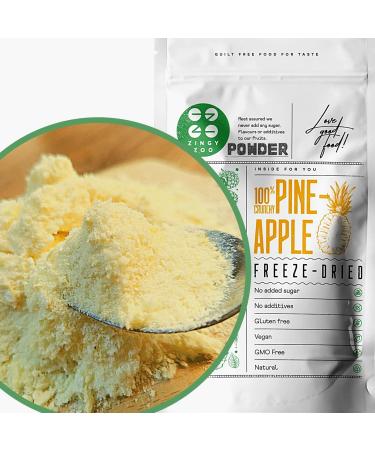 ZINGY ZOO Freeze Dried Pineapple Powder | XL 300g Natural Pineapple Powder Freeze Dried Fruit | Dried Unsweetened Pineapple Lyophi Powder