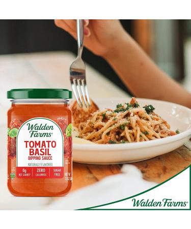 Walden Farms Tomato Basil Marinara Sauce 2 Pack - Fresh Herbs & Spices for Bread, Cheese Sticks, Pasta & Chicken Parmigiana - Sweet Flavor, Smooth Texture - 12 oz Jars - Buy Online on GoSupps.com