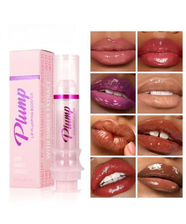 Melemando 8 Colors Booster Lip Plumping Oil Moisturizing Glossy Fuller Lip Gloss for Women Girls(05) - Buy Online on GoSupps.com