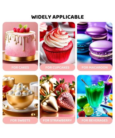 Edible Glitter Set - Red & Pink Powder for Drinks Cakes & Desserts (2x4g) | Tasteless Glitter for Cocktails Champagne & Chocolates - Buy Online on GoSupps.com