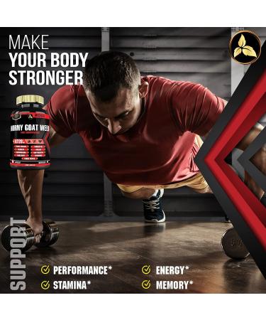10-in-1 Horny Goat Weed Capsules 6720mg with Panax Ginseng, Tribulus Terrestris, Ashwagandha, Maca & More - 90 Capsules - Buy Online on GoSupps.com