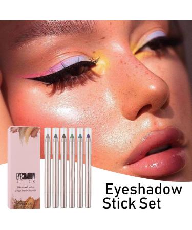 Shimmer Eyeshadow Stick - Waterproof Shimmer Eyeshadow Pen | Cream Eye Shadow Brightener Sticks Colorful Long Lasting Eye Shadow Applicator Stick for Women - Buy Online on GoSupps.com