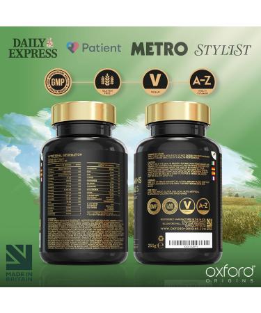Award Winning A-Z Multivitamins and Minerals Boosted with Turmeric | Made in The UK | Vegan Multivitamin Tablets for Women & Men | 100% NRV Multivitamin with 27 Key Nutrients | 180 Capsules - Buy Online on GoSupps.com