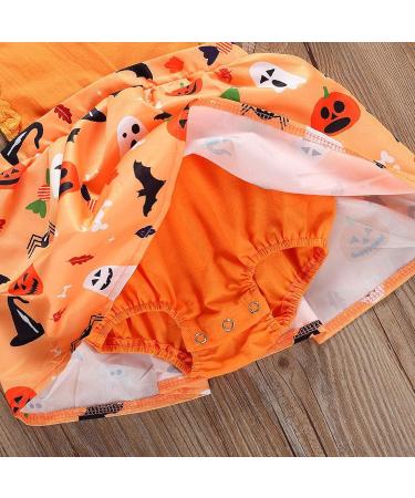 OFIMAN Baby Girl Romper Dress 12 Months | Newborn Lace Floral Outfit Bodysuit | Backless Sunflower Summer Dress - Orange - Buy Online on GoSupps.com