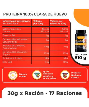  SERMAND Instant Egg White Protein Powder Neutral Flavor (510g) | Gluten-Free Protein Powder | Protein for Mass - Buy Online on GoSupps.com