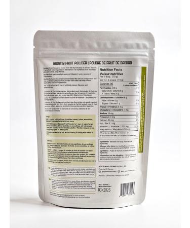 Aga's Wholesome Baobab Fruit Powder 200g Rich in Antioxidant Vitamin C Naturally Refreshing Alkaline Non-GMO Vegan Gluten Free Caffeine Free Clean & Naturally Dried & Widely Harvested from West Africa - Buy Online on GoSupps.com