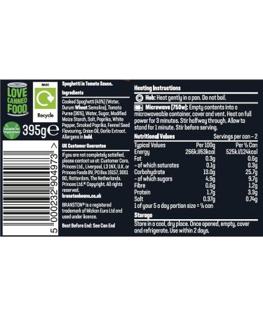 Branston Spaghetti in Tomato Sauce 395g - Delicious and Convenient Meal Option - Buy Online on GoSupps.com