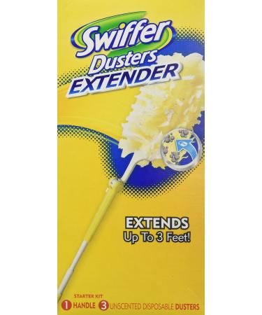 Swiffer 360 Dusters Extender Kit, 3 Unscented Dusters With Extendable handle (Packaging May Vary) 4 Piece Set