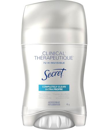 Secret Clinical Strength Invisible Solid Antiperspirant and Deodorant Completely Clean 45 g - Buy Online on GoSupps.com