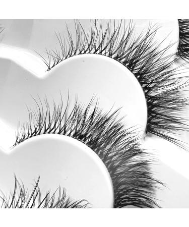 Girapanda Cat Eye False Eyelashes 3D Faux Mink Wispy Short 12mm - Pack of 7 Pairs - Buy Online on GoSupps.com