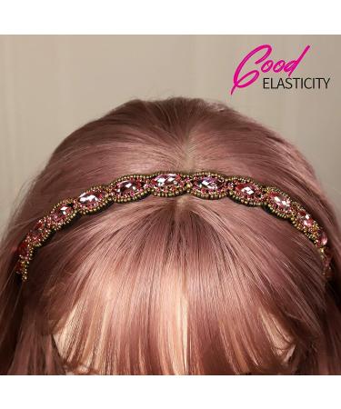 Teenitor Rhinestone Beaded Elastic Jewel Headband Set for Women - Hippie Boho Hair Accessories (5pcs) - Buy Online on GoSupps.com