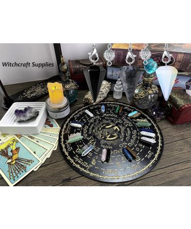 Xiannvxi 3pcs Crystals Pendulum Set Obsidian Labradorite & Opal | Esoteric Witch Accessories for Meditation - Buy Online on GoSupps.com