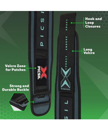 Picsil Lumbar Belt for Weightlifting - Ideal for Squats & Cross Lifting | Adaptable Sizes & Colors | 5 Sizes M Green - Buy Online on GoSupps.com