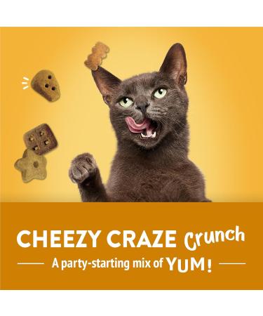 Friskies Party Mix Cat Treats Cheezy Craze Crunch with Real Cheese - 454 g Cannister (1 Pack) 454 g (Pack of 1) - Buy Online on GoSupps.com