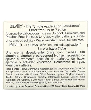 Lavilin Bio Balance Foot Deodorant Cream 12.5g | Unisex Odor Control - Buy Online on GoSupps.com