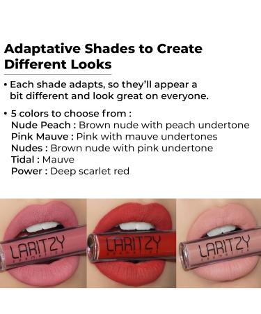 LARITZY Long Lasting Liquid Lipstick - Water-Resistant Matte Tidal - 3.1g (0.1oz) | International Shipping Available - Buy Online on GoSupps.com