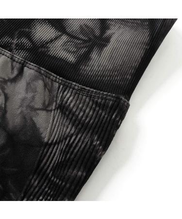 OMKAGI Women Scrunch Butt Lifting Leggings | High Waisted Workout Yoga Pants Medium 88-Black Tie Dye - Buy Online on GoSupps.com