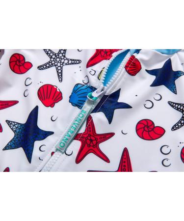 BONVERANO Baby Boys Swimsuit - Toddler One Piece Swimwear | UPF 50+ Sun Protection | 18 Months Starfish Design - Buy Online on GoSupps.com