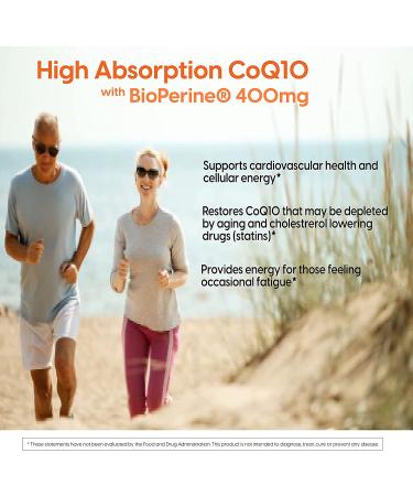 Doctor's Best High Absorption CoQ10 400 mg - 180 Veggie Caps with BioPerine - Buy Online on GoSupps.com