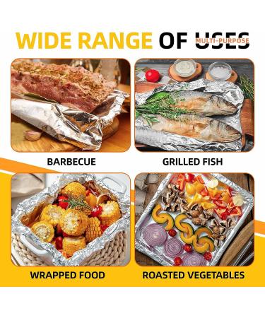 Katbite Non Stick Aluminum Foil Roll 12 Inch 158 Sq.Ft - Ideal for Grilling, Roasting, BBQ, Baking & Catering | One-Side Non-Stick Coating - Buy Online on GoSupps.com
