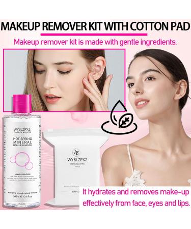 Buy Hydrating Facial Makeup Remover Kit - Gentle Oil-Free Cleaner for Normal to Sensitive Skin | Includes Cotton Pads | Premium Makeup Removal Set for Women - Ships Internationally - Buy Online on GoSupps.com