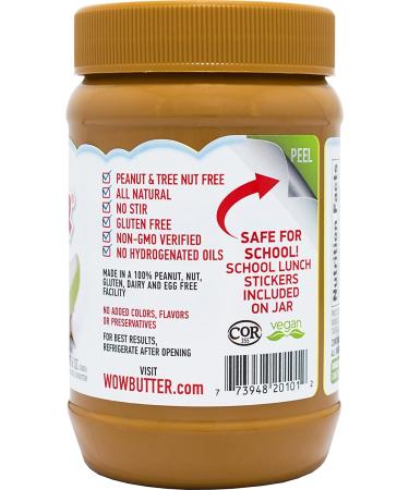 Wowbutter Natural Peanut Free Crunchy 1.1lb Jar - Delicious & Nut-Free Spread - Buy Online on GoSupps.com