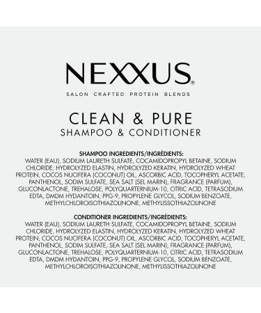 Nexxus Clean and Pure Clarifying Shampoo & Conditioner 2-Pack - ProteinFusion, Paraben-Free, Salon Quality - 33.8 oz - Buy Online on GoSupps.com