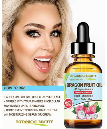 Buy 100% Pure Dragon Fruit Seed Oil - Natural Virgin Unrefined Cold-Pressed Carrier Oil for Face Skin Hair & Nails | 15ml by Botanical Beauty - Buy Online on GoSupps.com