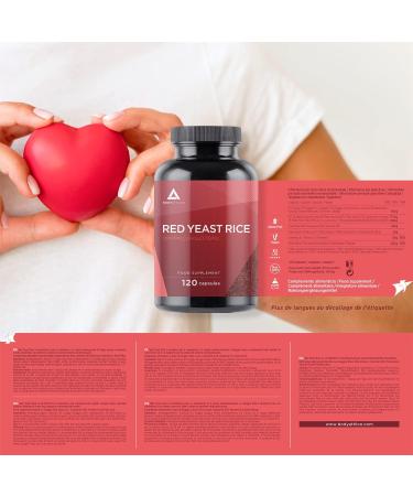 Red Yeast Rice Cholesterol 120 Capsules- Monacolina K Coenzyme Q10 Policosanol Guggul- Natural Ingredients- Red Rice Capsules Cholesterol - Buy Online on GoSupps.com
