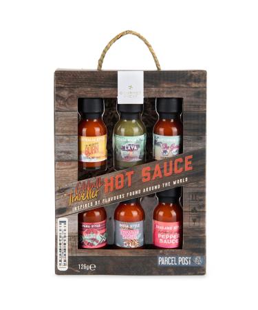 Thoughtfully Chili Sauce Tasting Set - Gift Set With 6 Hot Sauces 21 g Each - Internationally Inspired - Buy Online on GoSupps.com