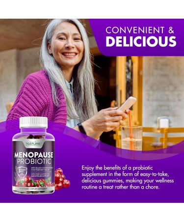 Menopause Supplements for Women - Probiotic Gummy for Hot Flashes Night Sweats & Mood Swings - Non-GMO & Vegan - 60 Gummies - Buy Online on GoSupps.com