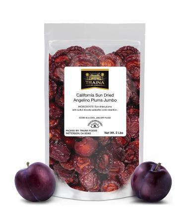 Traina Sun Dried Angelino Plum Halves - Jumbo, No Sugar Added, Gluten Free, Vegan, 2 lbs - Buy Online on GoSupps.com