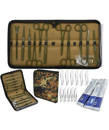 AAProTools 24 PC U.S. Army Style Surplus Emergency Survival Kit - Bleed Contol Kit - First Aid Kit - Zipper Pouch MLT-02