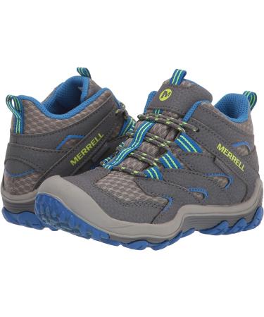 Merrell Chameleon 7 Access Mid WTRPF Hiking Boot Big Kid - Grey/Blue | Sizes 5 | Ages 8-12 - Buy Online on GoSupps.com