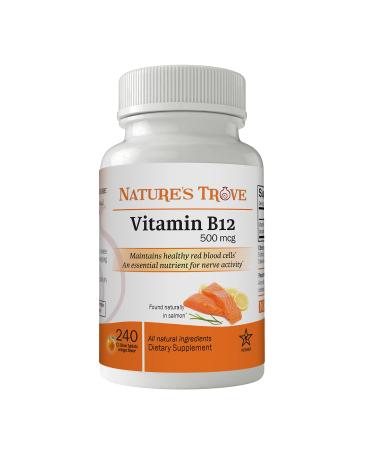 Vitamin B12 500 mcg by Nature's Trove - 240 EZ Chew Tablets Orange Flavor