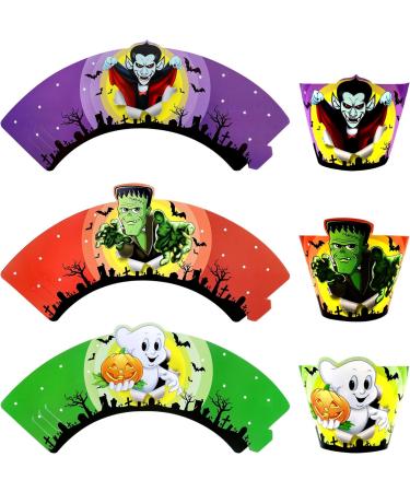 72 Pcs Halloween Cupcake Toppers Cupcake Liners Pumpkin 40 Pcs Cupcake Wrapper and 40 Pcs Cupcake Toppers muffin Case Trays for Halloween Birthday Decoration Party Supply (72 pcs) - Buy Online on GoSupps.com