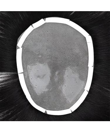 Men Toupee Toupee for Men Thin Skin V-looped PU Base Hair pieces for Men Straight Human Hair Men's Toupee Natural Black Hair Replacement System Unit Men Hair Tropper (Size : 18x24cm) - Buy Online on GoSupps.com